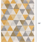 HomeRoots 2' x 13' Yellow Triangular Lattice Runner Rug