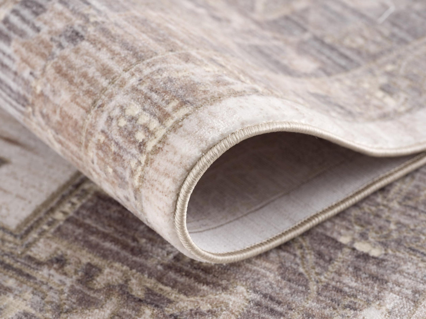 HomeRoots 2' x 15' Beige Classic Medallion Runner Rug