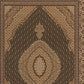 HomeRoots 2' x 15' Black and Beige Medallion Runner Rug