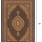 HomeRoots 2' x 15' Black and Beige Medallion Runner Rug