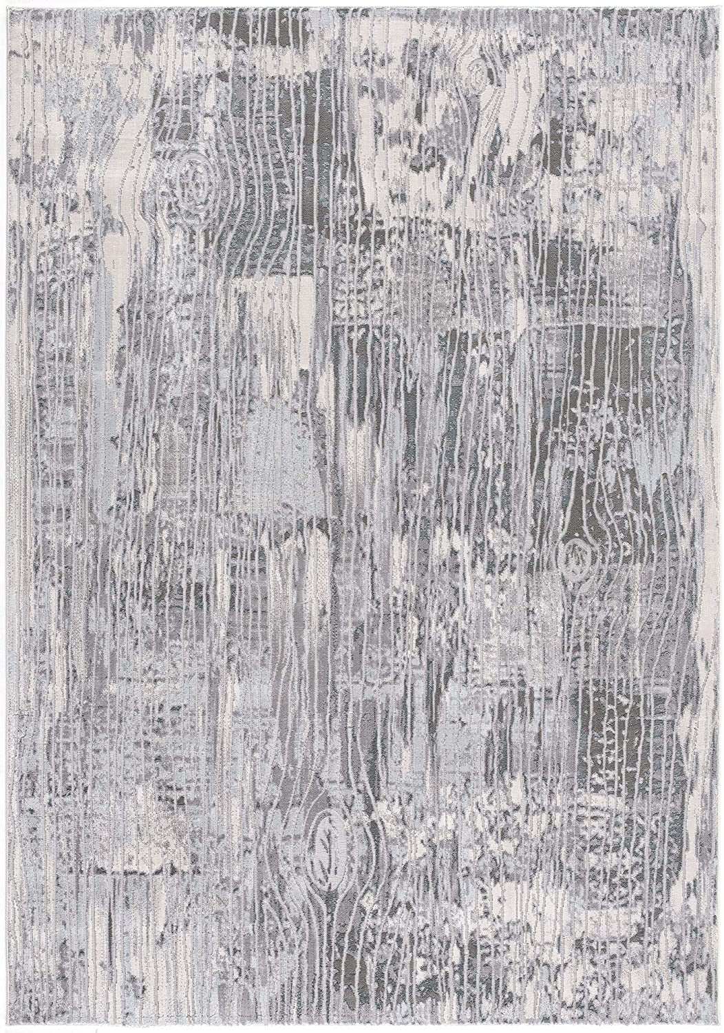 HomeRoots 2' x 15' Blue Abstract Strokes Runner Rug