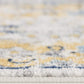 HomeRoots 2' x 15' Blue Distressed Floral Runner Rug