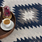 HomeRoots 2' x 15' Blue and Gray Kilim Pattern Runner Rug