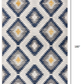 HomeRoots 2' x 15' Blue and Gray Kilim Pattern Runner Rug