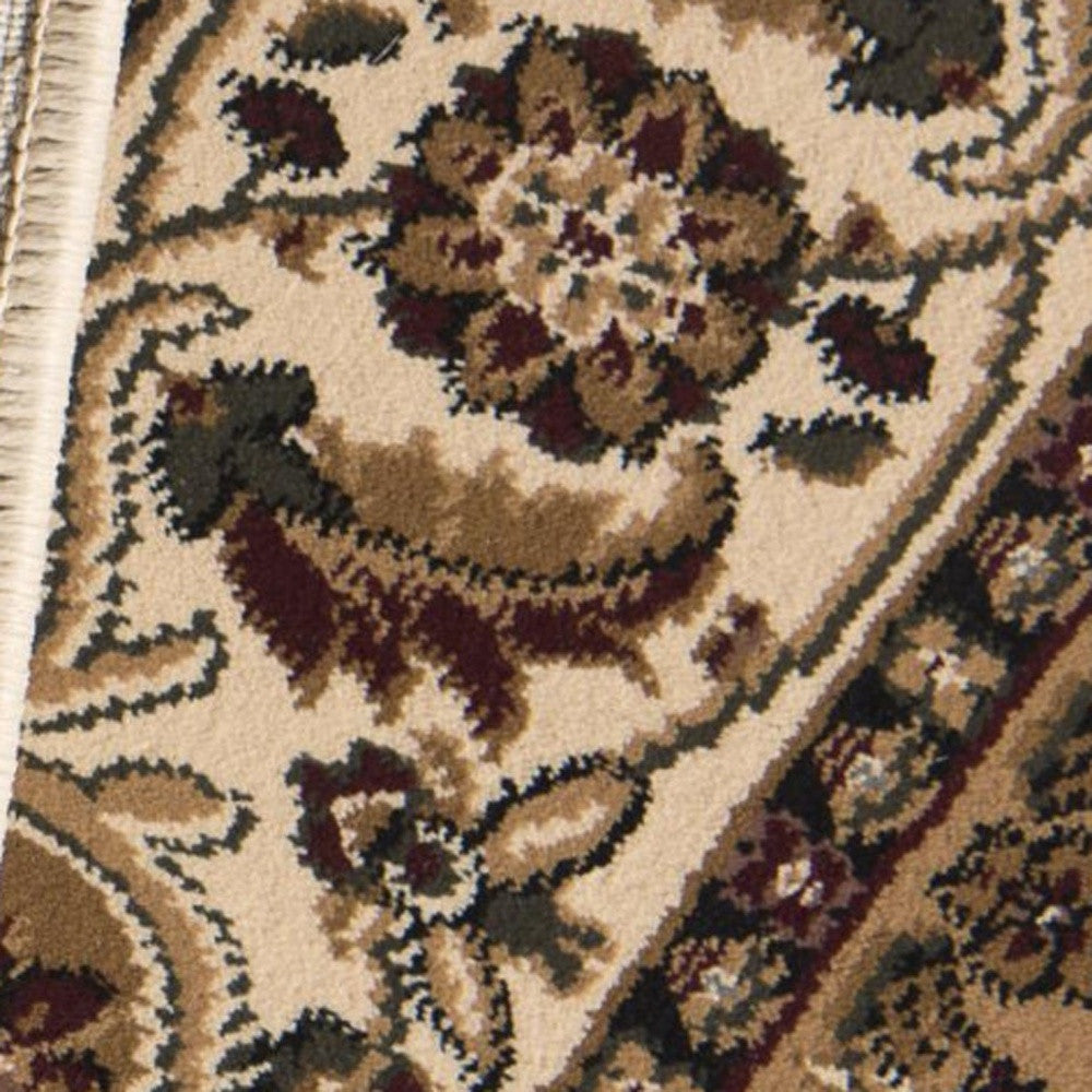 HomeRoots 2' x 15' Cream Traditional Decorative Runner Rug