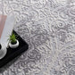 HomeRoots 2' x 15' Cream and Gray Faded Filigree Runner Rug