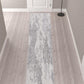 HomeRoots 2' x 15' Cream and Gray Faded Filigree Runner Rug