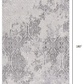 HomeRoots 2' x 15' Cream and Gray Faded Filigree Runner Rug