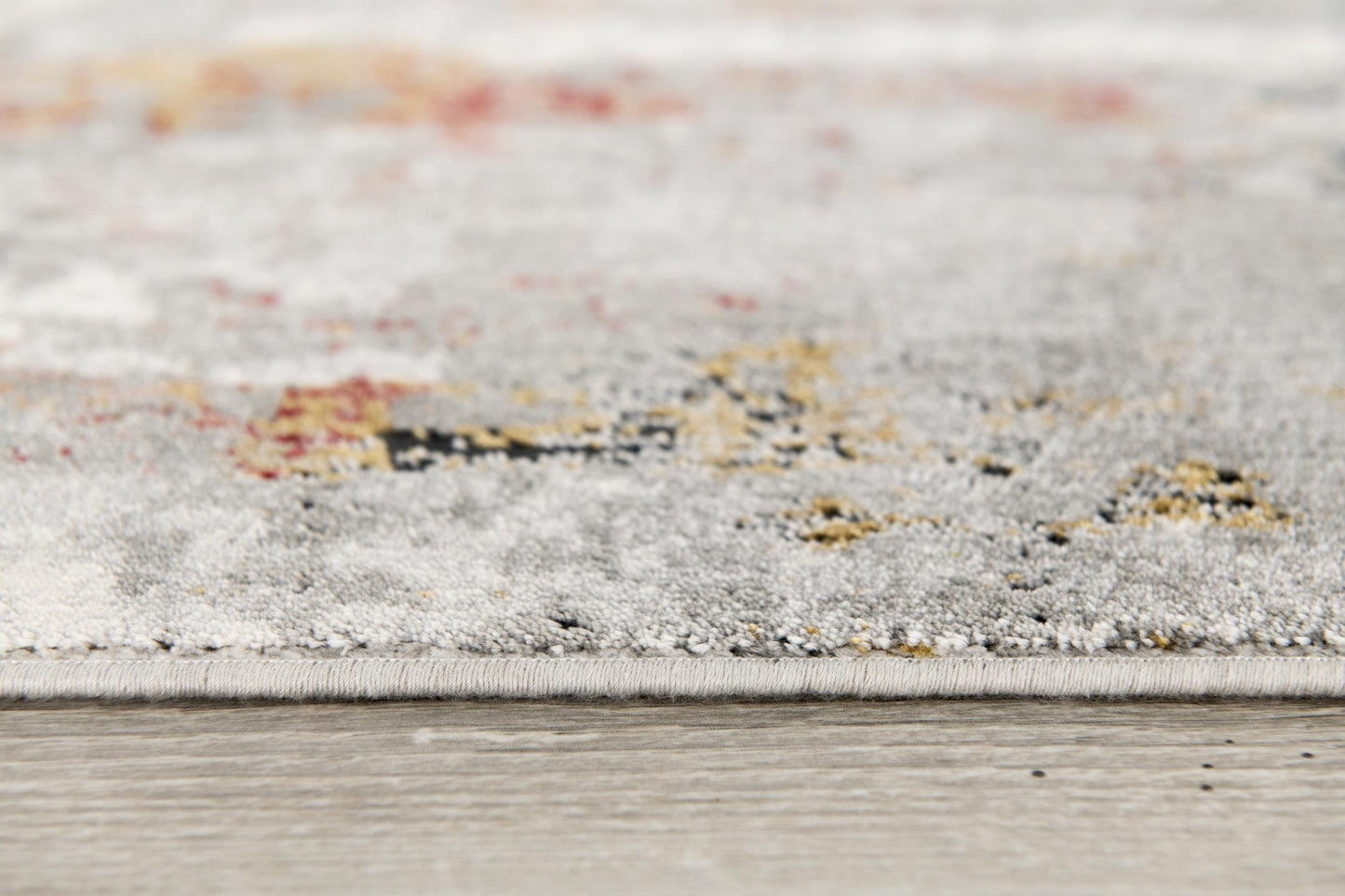 HomeRoots 2' x 15' Gray Abstract Pattern Runner Rug