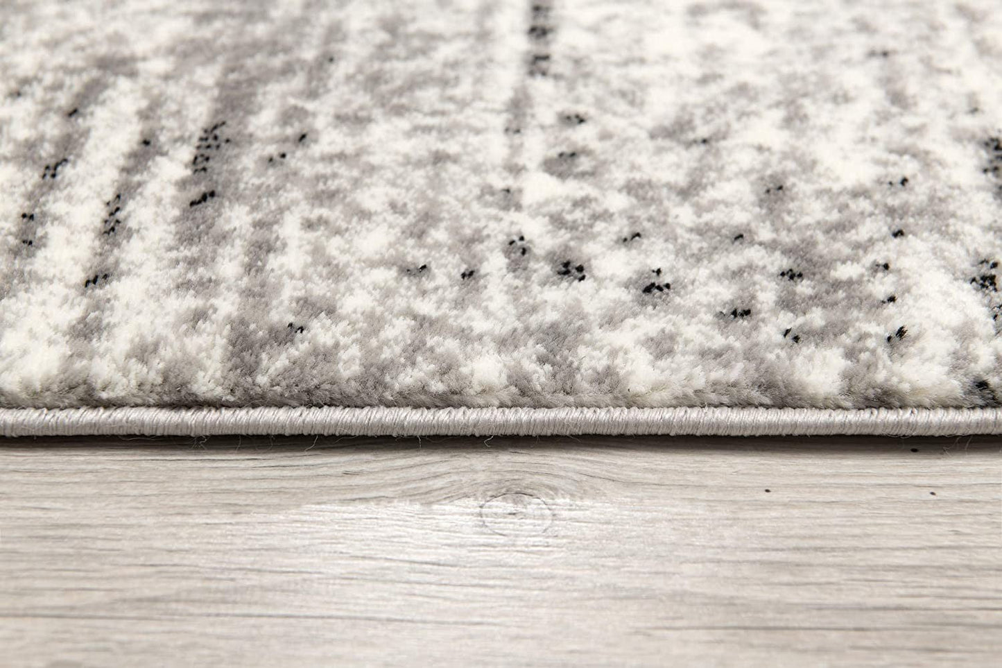 HomeRoots 2' x 15' Gray Distressed Swirls Runner Rug