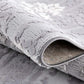 HomeRoots 2' x 15' Gray Dripping Damask Runner Rug