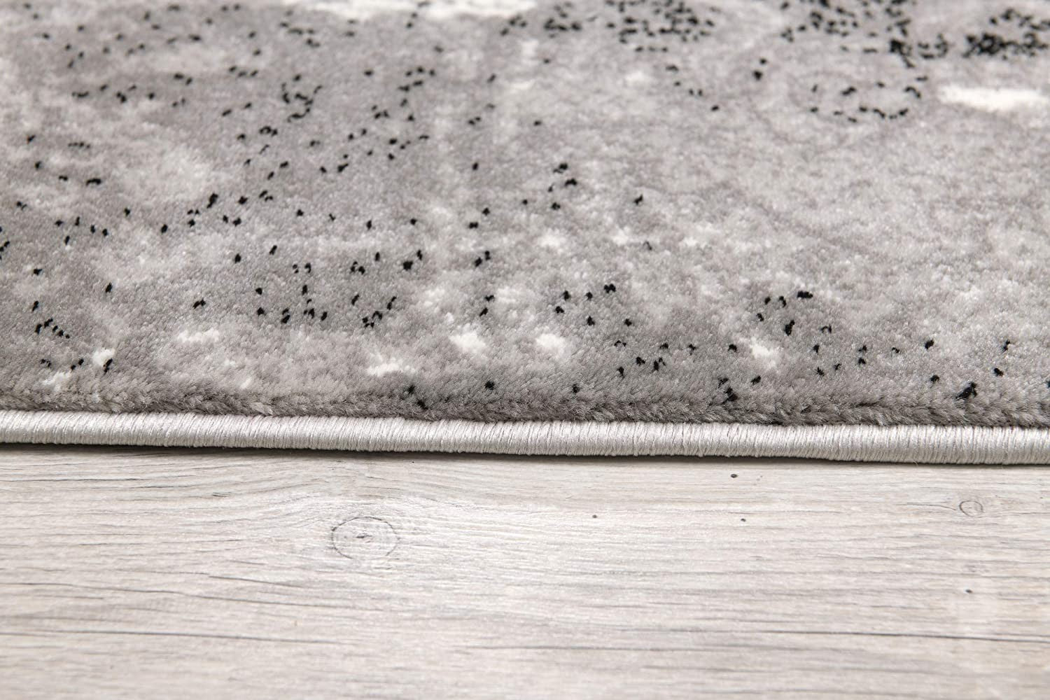 HomeRoots 2' x 15' Gray Faded Filigree Pattern Runner Rug
