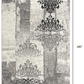 HomeRoots 2' x 15' Gray Faded Filigree Pattern Runner Rug
