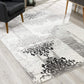 HomeRoots 2' x 15' Gray Faded Filigree Pattern Runner Rug