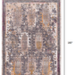 HomeRoots 2' x 15' Gray Faded Tribal Motifs Runner Rug