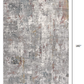 HomeRoots 2' x 15' Gray and Ivory Abstract Runner Rug