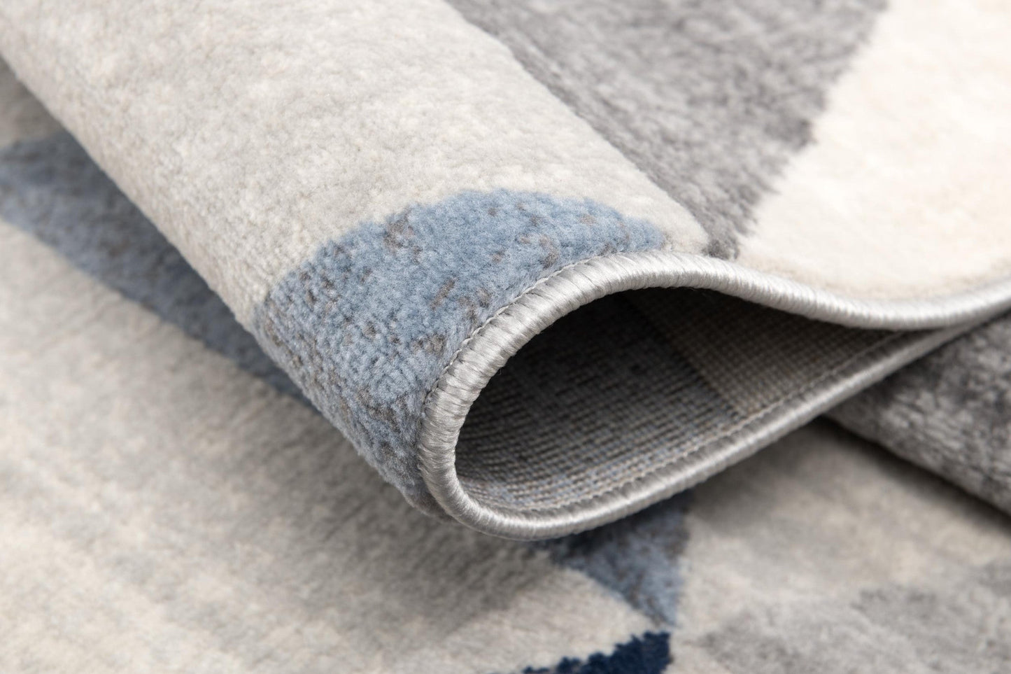 HomeRoots 2' x 15' Navy Blue Geometric Diamond Runner Rug