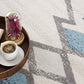 HomeRoots 2' x 15' Navy and Ivory Tribal Pattern Runner Rug