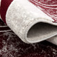 HomeRoots 2' x 15' Red and White Inverse Circles Runner Rug