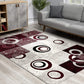 HomeRoots 2' x 15' Red and White Inverse Circles Runner Rug
