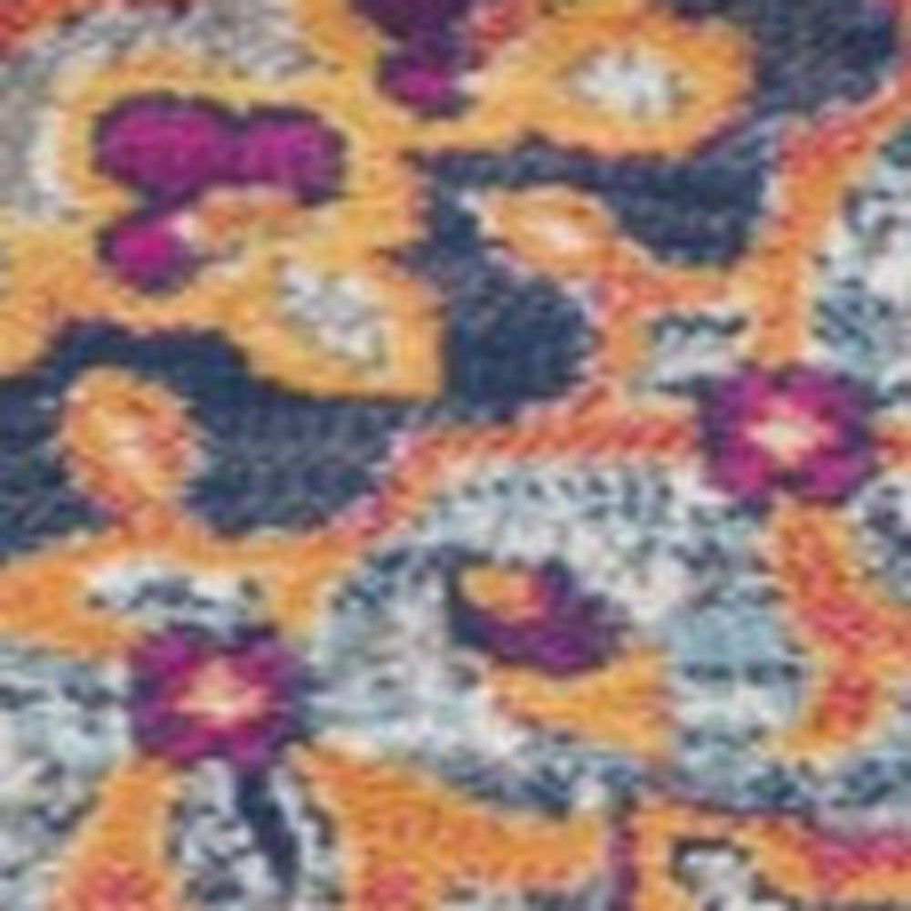 HomeRoots 2' x 15' Rustic Orange Medallion Runner Rug