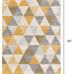 HomeRoots 2' x 15' Yellow Triangular Lattice Runner Rug