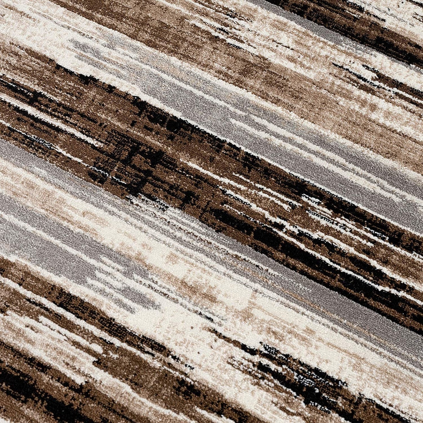 HomeRoots 2' x 20' Beige Rustic Strokes Runner Rug