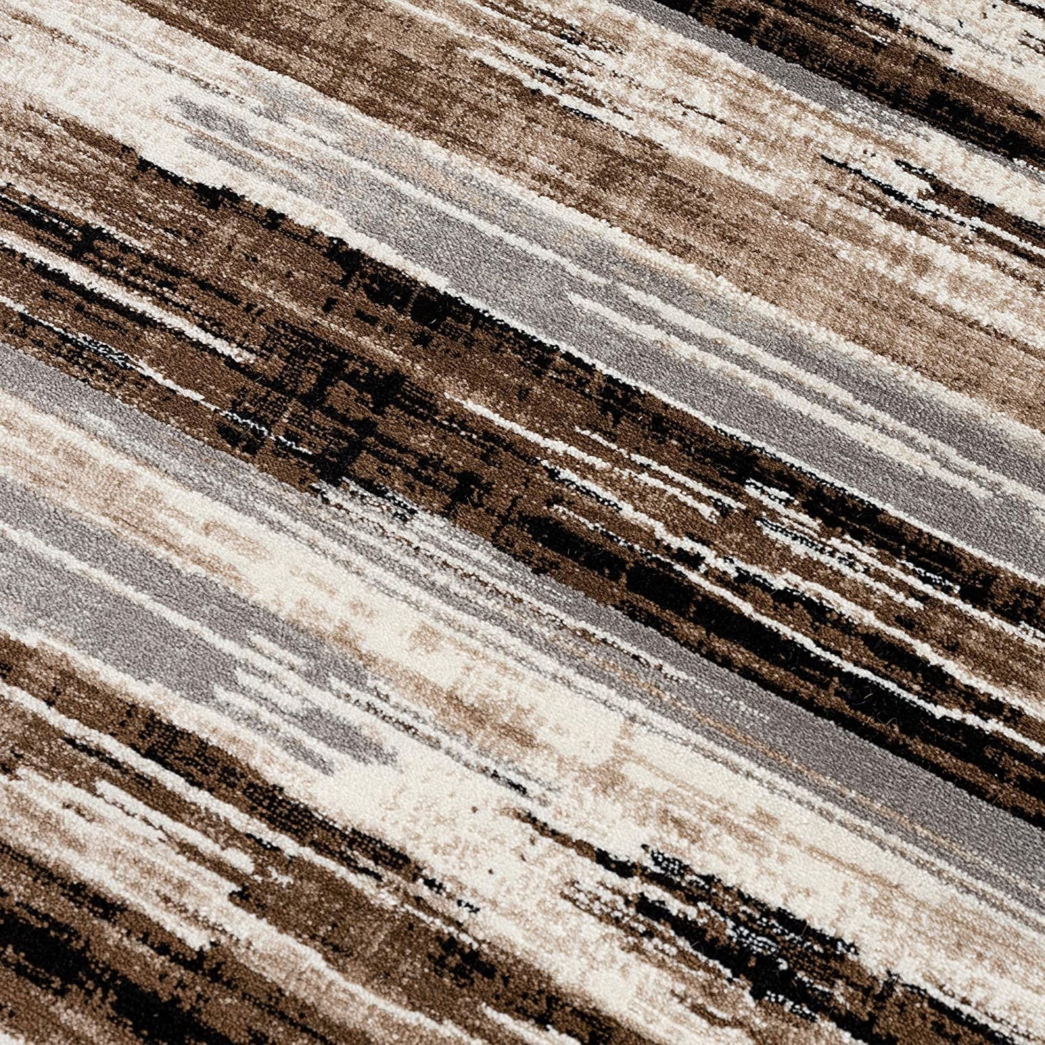 HomeRoots 2' x 20' Beige Rustic Strokes Runner Rug