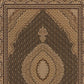 HomeRoots 2' x 20' Black and Beige Medallion Runner Rug