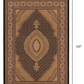 HomeRoots 2' x 20' Black and Beige Medallion Runner Rug