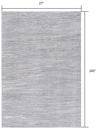 HomeRoots 2' x 20' Blue Abstract Strokes Runner Rug