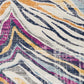 HomeRoots 2' x 20' Blue and Gold Zebra Pattern Runner Rug