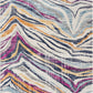 HomeRoots 2' x 20' Blue and Gold Zebra Pattern Runner Rug