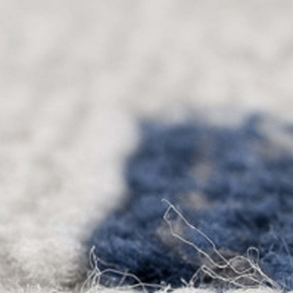 HomeRoots 2' x 20' Blue and Gray Kilim Pattern Runner Rug