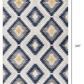 HomeRoots 2' x 20' Blue and Gray Kilim Pattern Runner Rug