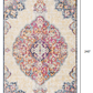 HomeRoots 2' x 20' Cream Decorative Medallion Runner Rug