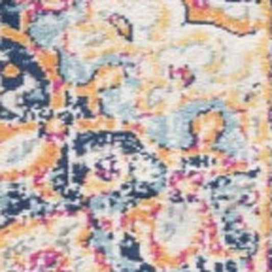HomeRoots 2' x 20' Cream Decorative Medallion Runner Rug