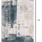 HomeRoots 2' x 20' Cream and Blue Abstract Patches Runner Rug