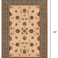 HomeRoots 2' x 20' Cream and Blue Traditional Runner Rug