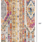 HomeRoots 2' x 20' Gold and Ivory Distressed Tribal Runner Rug