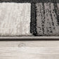 HomeRoots 2' x 20' Gray Asymmetric Blocks Runner Rug