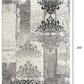 HomeRoots 2' x 20' Gray Faded Filigree Pattern Runner Rug
