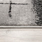 HomeRoots 2' x 20' Gray and Burgundy Abstract Runner Rug