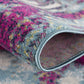 HomeRoots 2' x 20' Gray and Magenta Abstract Runner Rug
