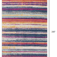 HomeRoots 2' x 20' Multicolor Irregular Striped Runner Rug