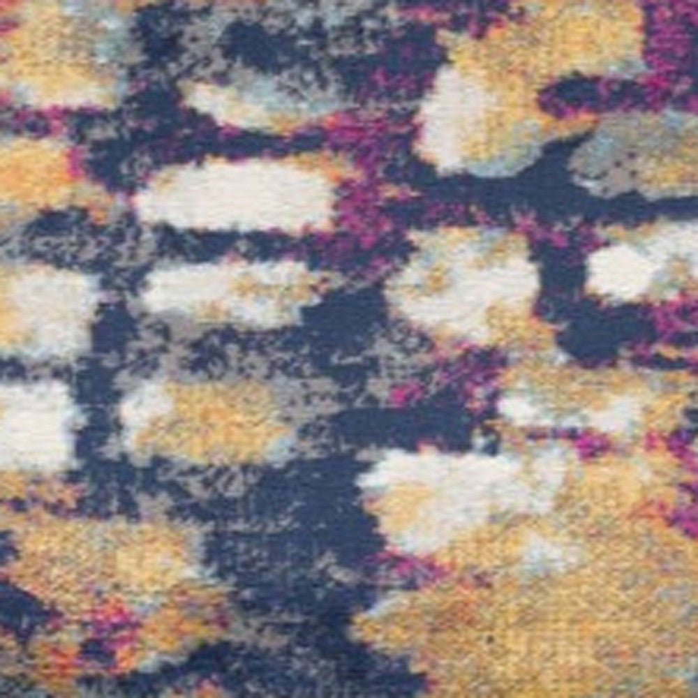 HomeRoots 2' x 20' Multicolored Abstract Painting Runner Rug