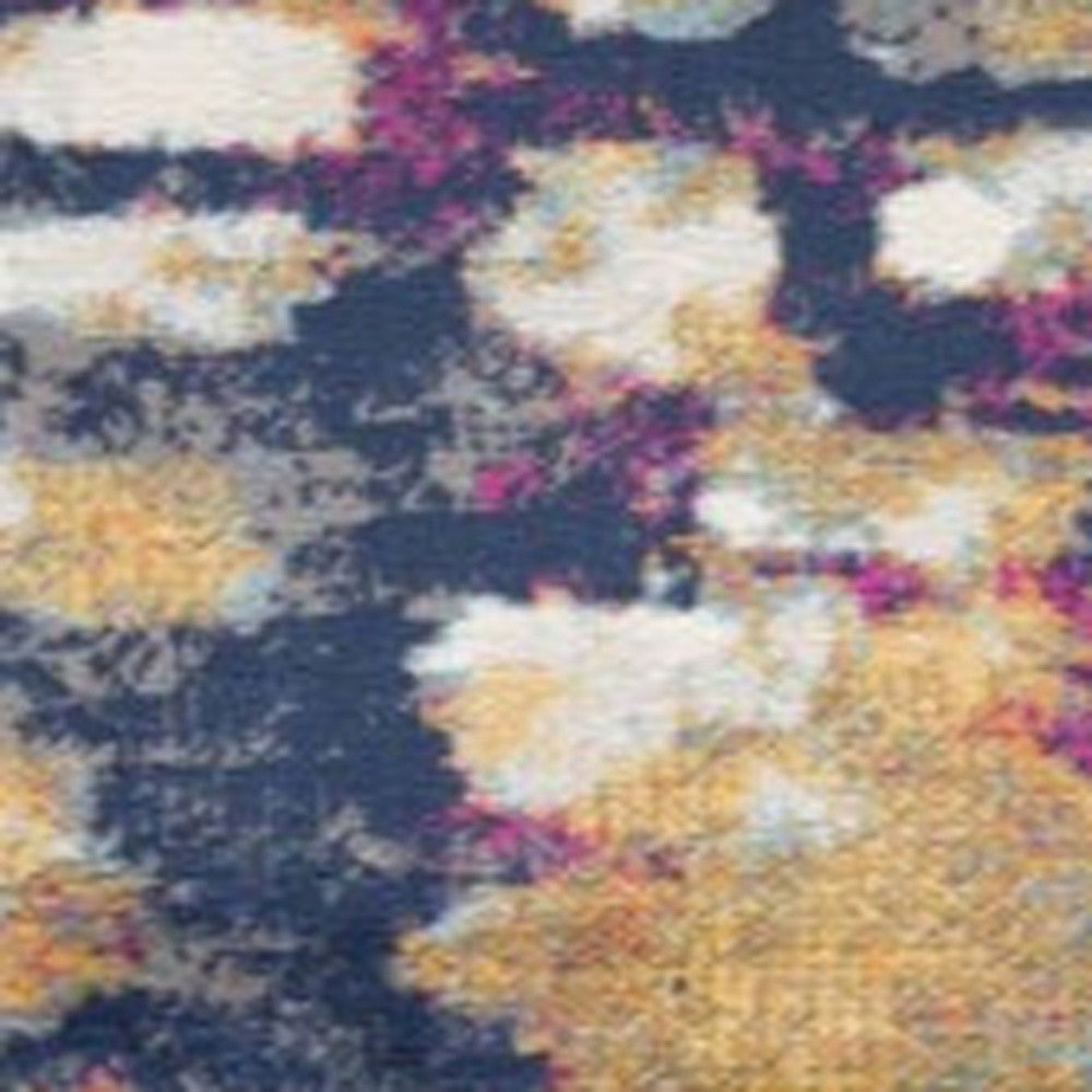 HomeRoots 2' x 20' Multicolored Abstract Painting Runner Rug