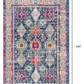 HomeRoots 2' x 20' Navy Traditional Decorative Runner Rug