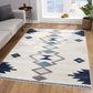 HomeRoots 2' x 20' Navy and Ivory Tribal Pattern Runner Rug