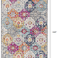 HomeRoots 2' x 20' Rust Distressed Floral Runner Rug
